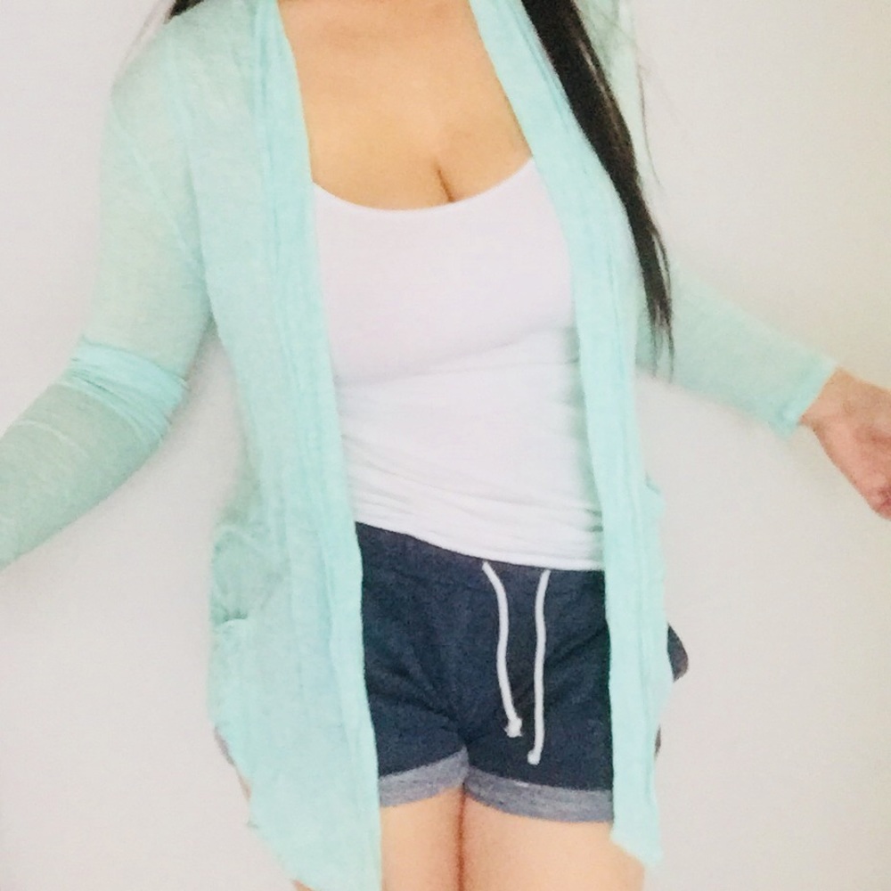 Essential mint cardigan